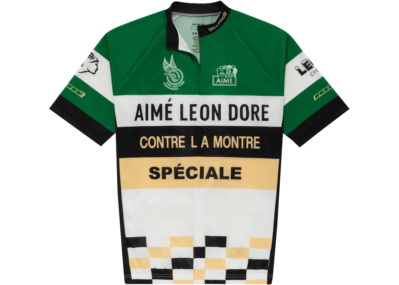 Aime Leon Dore Poly Cycling Jersey Multicolor/Green - vue 360