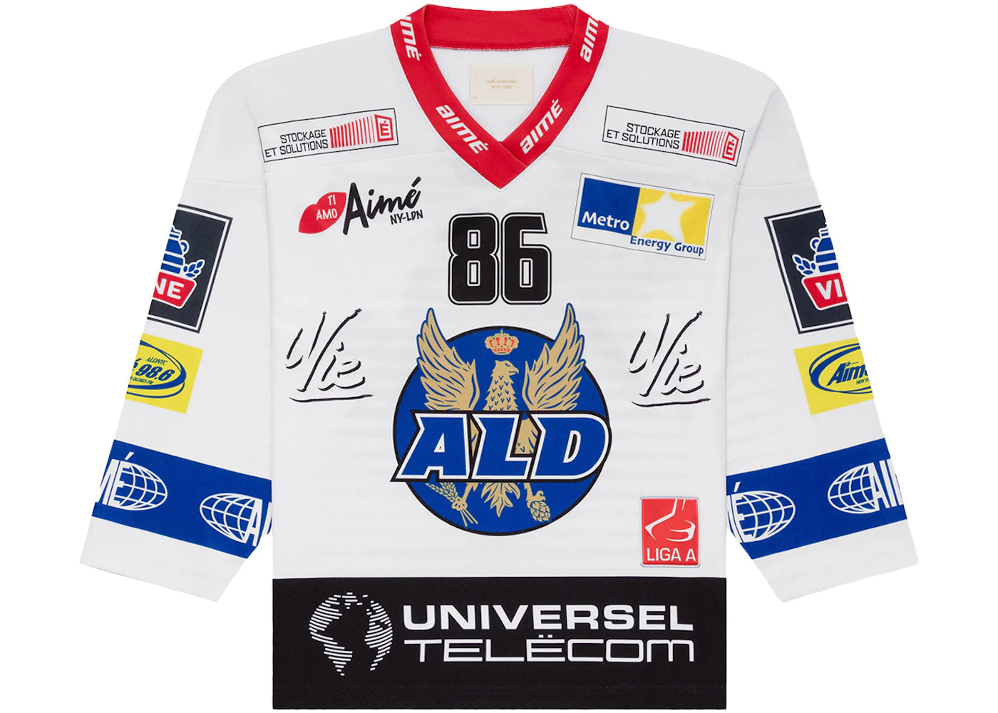Aime Leon Dore Team Hockey Jersey White - vue 360