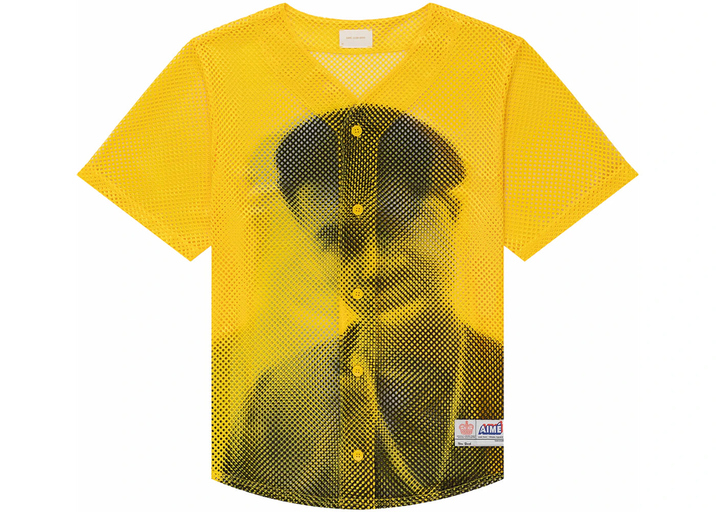 Aime Leon Dore The Genesis Mesh Baseball Jersey Yellow - vue secondaire A