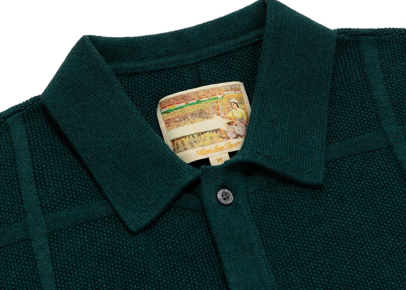 Aime Leon Dore Windowpane Cardigan Green - vue secondaire A