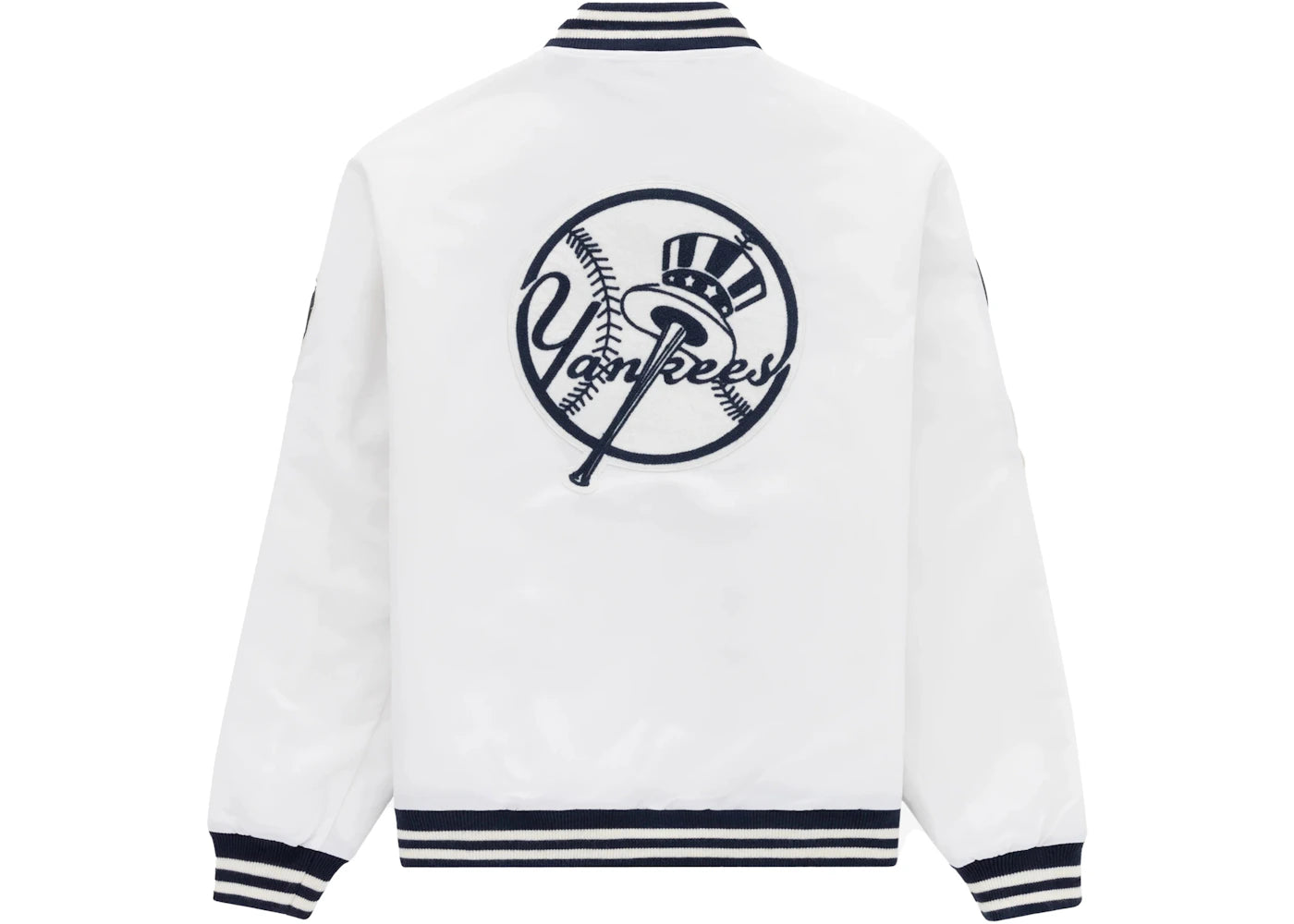 Aime Leon Dore Yankees Satin Stadium Jacket Cream - vue secondaire B