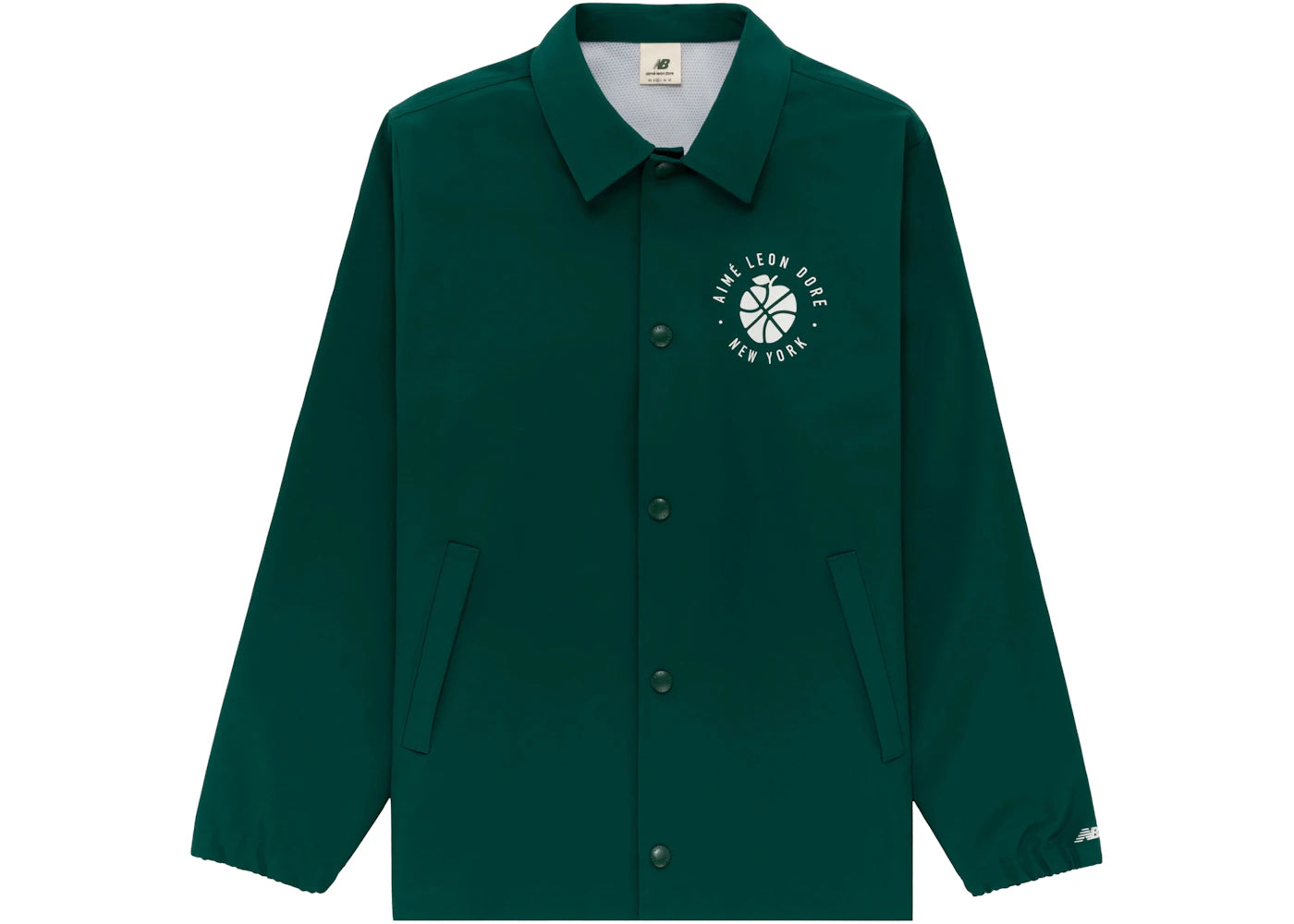 Aime Leon Dore x New Balance Sonny NY Coaches Jacket Green - vue 360