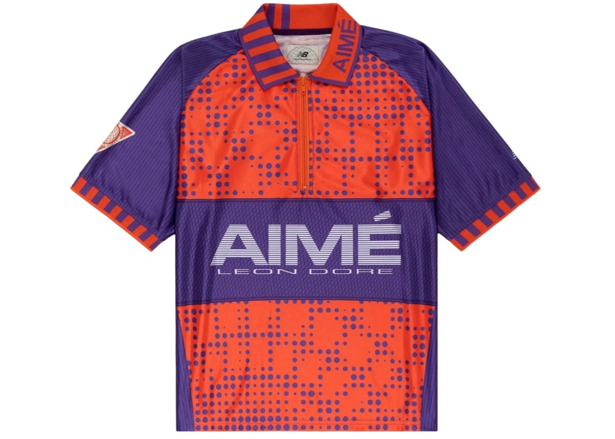 Aime Leon Dore x New Balance Sport Zip Polo Purple/Orange - vue secondaire A
