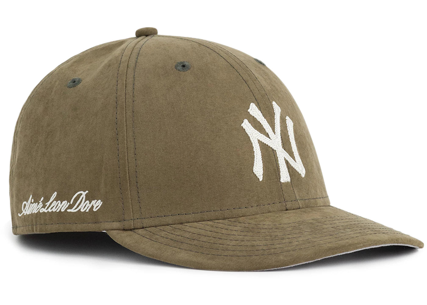 Aime Leon Dore x New Era Brushed Nylon Yankees (2021) Hat Olive - vue secondaire B