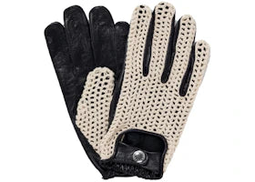 Aime Leon Dore x Porsche 356 Crochet Driving Gloves Navy/White - vue 360