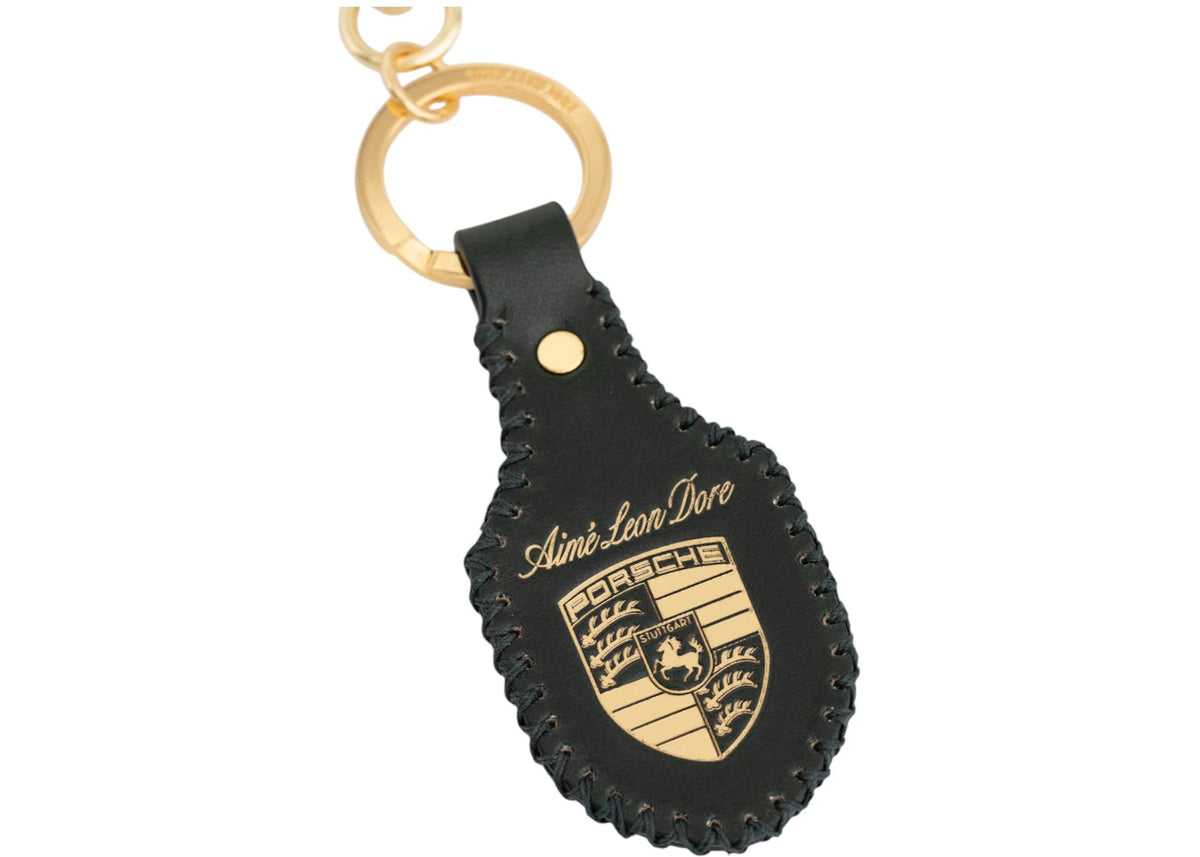 Aime Leon Dore x Porsche 993 Turbo Leather Key Fob Green - vue secondaire B