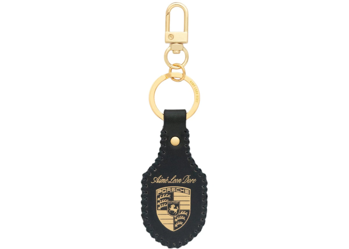 Aime Leon Dore x Porsche 993 Turbo Leather Key Fob Green - vue secondaire A