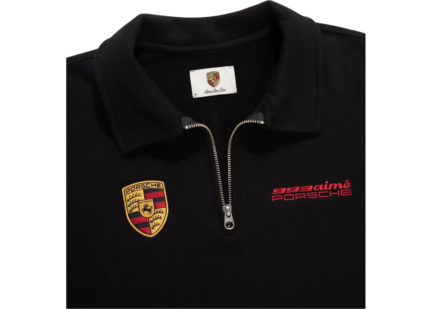 Aime Leon Dore x Porsche 993 Turbo Mechanic Quarter Zip Pullover Jet Black