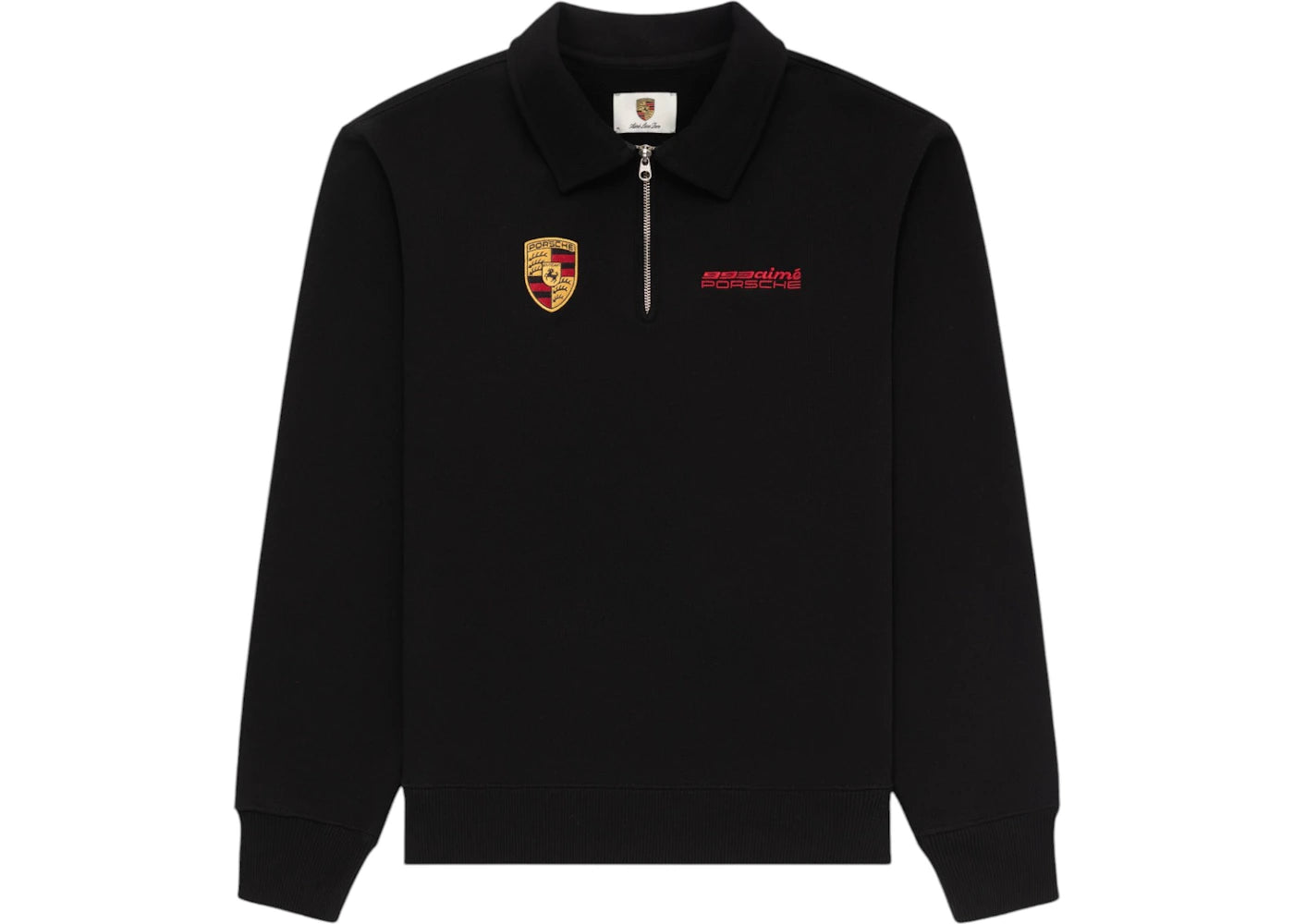 Aime Leon Dore x Porsche 993 Turbo Mechanic Quarter Zip Pullover Jet Black