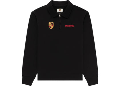 Aime Leon Dore x Porsche 993 Turbo Mechanic Quarter Zip Pullover Jet Black - authentic Aime Leon Dore product