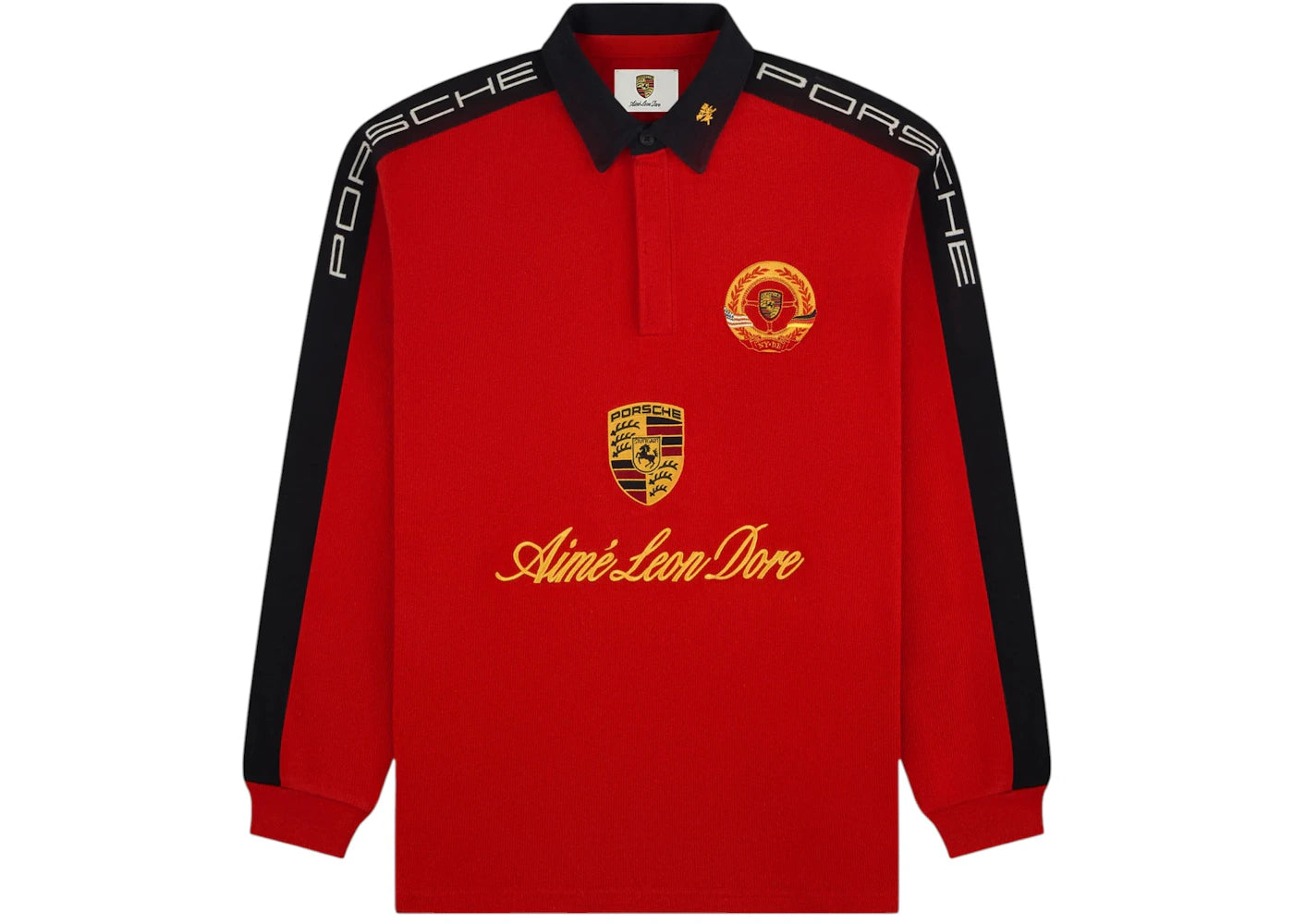 Aime Leon Dore x Porsche Crest Rugby Red - vue 360