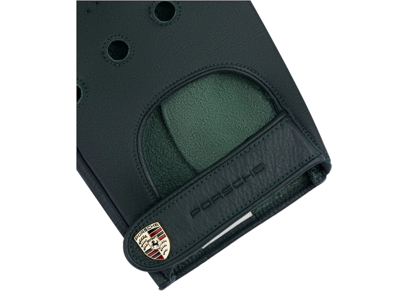 Aime Leon Dore x Porsche Leather Driving Gloves Green - vue secondaire A