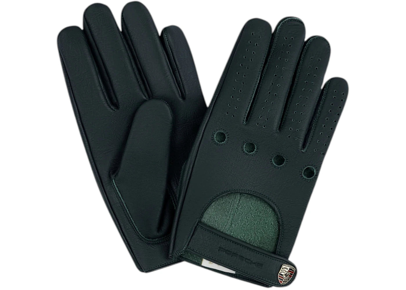Aime Leon Dore x Porsche Leather Driving Gloves Green - vue 360