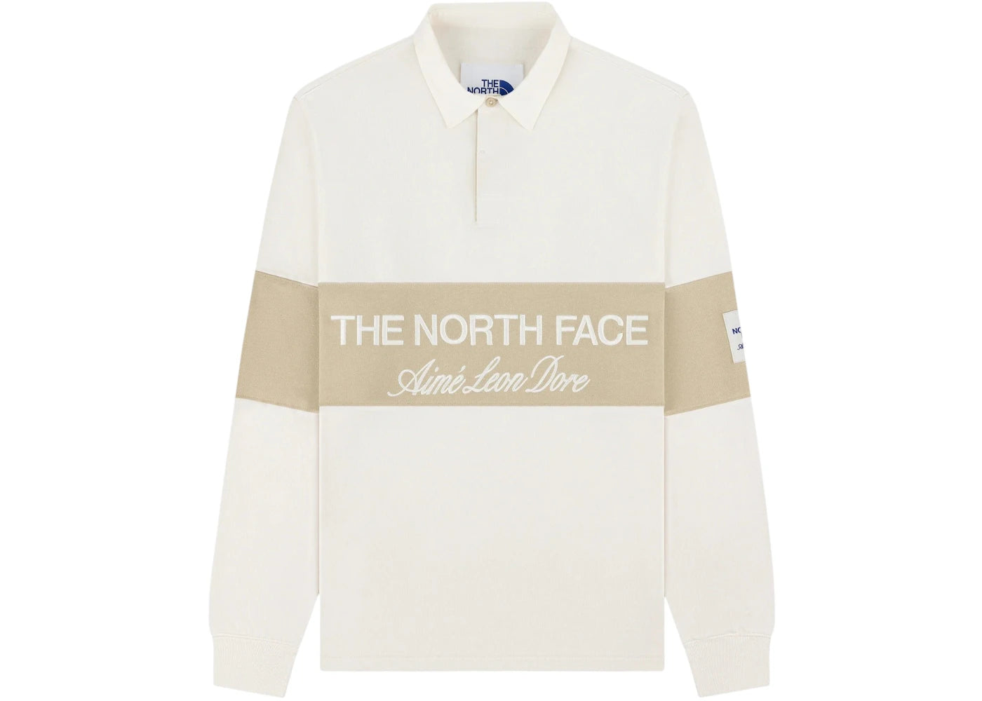 Aime Leon Dore x The North Face Script Logo Rugby Cream - vue 360
