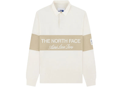 Aime Leon Dore x The North Face Script Logo Rugby Cream