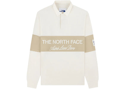 Aime Leon Dore x The North Face Script Logo Rugby Cream - authentic Aime Leon Dore product