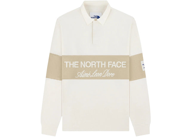 Aime Leon Dore x The North Face Script Logo Rugby Cream