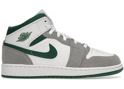 Jordan 1 Mid SE White Pine Green Smoke Grey (GS) - authentic Jordan sneakers
