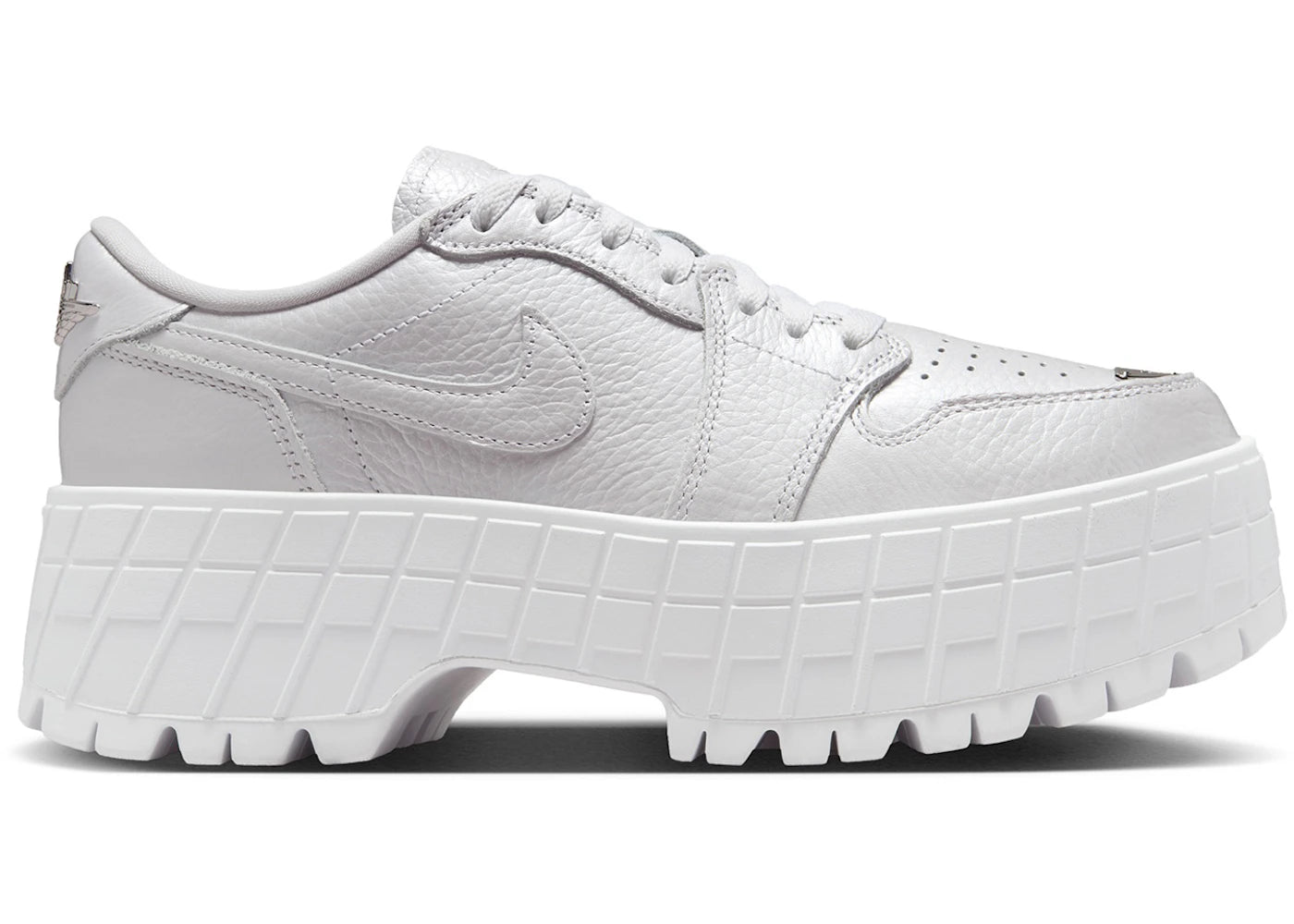 Jordan 1 Brooklyn Low White Metallic Silver (Women's) - vue 360