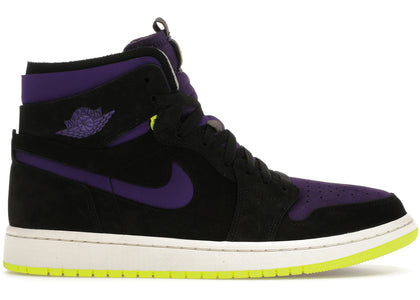 Jordan 1 High Zoom Air CMFT Black Court Purple Lemon Venom (Women's) - authentic Jordan sneakers