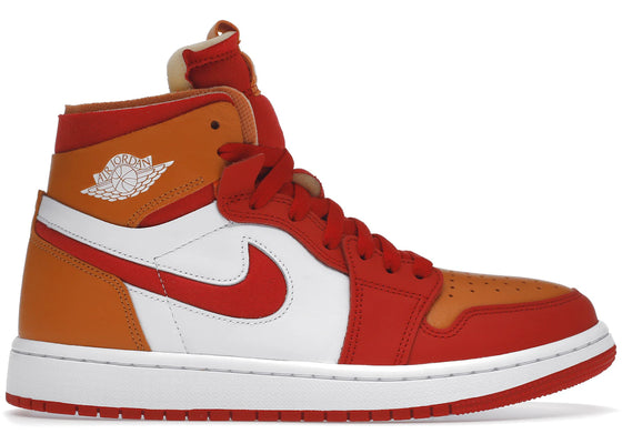 Jordan 1 High Zoom Air CMFT Fire Red Hot Curry (Women's) sneakers - authentic Jordan shoes