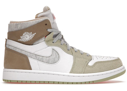 Jordan 1 High Zoom Air CMFT Olive Aura (Women's) - authentic Jordan sneakers