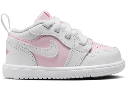 Jordan 1 Low ALT Pink Foam Fire Red White (TD) - authentic Jordan sneakers