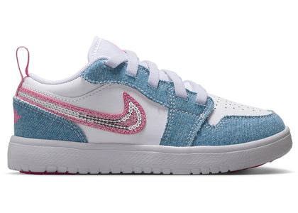 Jordan 1 Low ALT SE Denim Sequin (PS) - authentic Jordan sneakers
