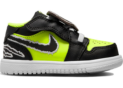 Jordan 1 Low Alt SE Black Cat Volt (TD) - sneakers view 2