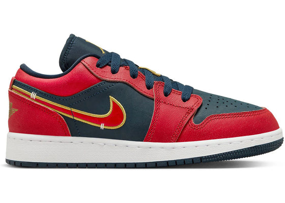 Jordan 1 Low Armory Navy Sport Red (GS) sneakers - authentic Jordan shoes