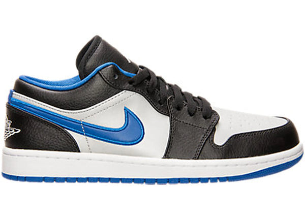 Jordan 1 Low Black Game Royal Metallic Platinum sneakers - authentic Jordan shoes