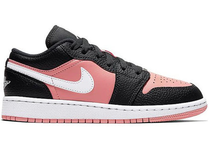 Jordan 1 Low Black Pink Quartz (GS) sneakers - authentic Jordan shoes