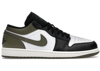 Jordan 1 Low Black Toe Medium Olive sneakers - authentic Jordan shoes