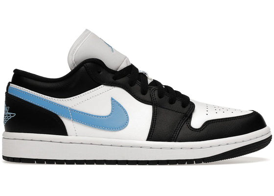 Jordan 1 Low Black University Blue White (Women's) sneakers - authentic Jordan shoes