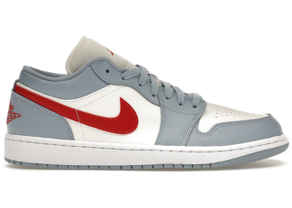Jordan 1 Low Blue Whisper Dune Red (Women's) sneakers - authentic Jordan shoes