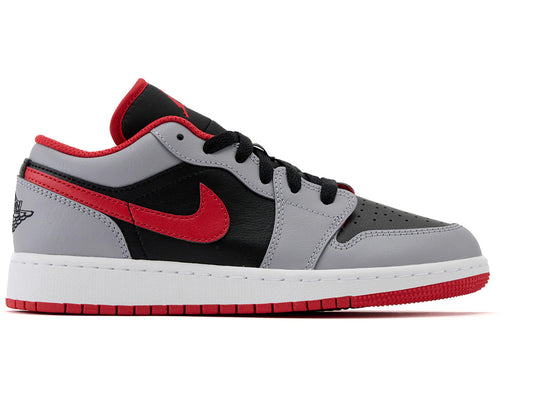 Jordan 1 Low Cement Fire Red (GS) sneakers - authentic Jordan shoes