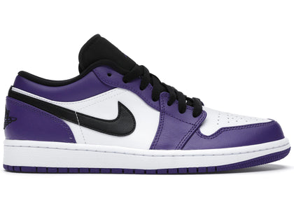 Jordan 1 Low Court Purple White sneakers - authentic Jordan shoes