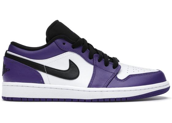 Jordan 1 Low Court Purple White sneakers - authentic Jordan shoes