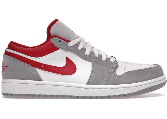 Jordan 1 Low SE Light Smoke Grey Gym Red sneakers - authentic Jordan shoes