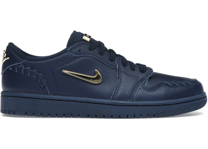 Jordan 1 Low Method of Make Midnight Navy Metallic Gold (Women's) sneakers - authentic Jordan shoes