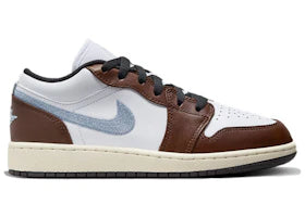 Jordan 1 Low Mocha Blue Grey (GS) - authentic Jordan sneakers