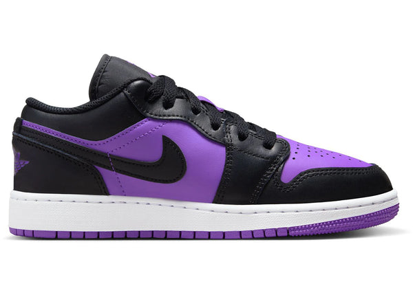 Jordan 1 Low Purple Venom (GS) sneakers - authentic Jordan shoes