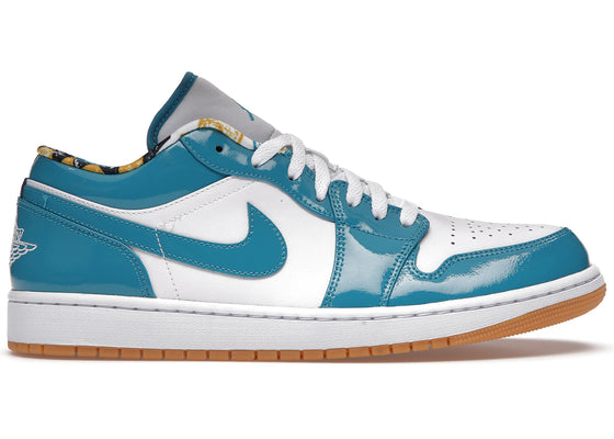 Jordan 1 Low SE Barcelona Cyber Teal sneakers - authentic Jordan shoes