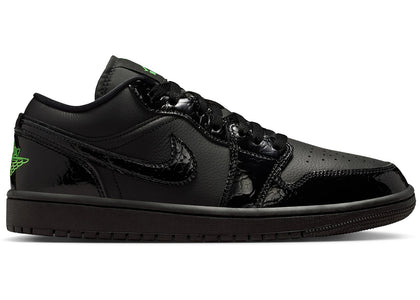 Jordan 1 Low SE Black Croc Scream Green (Women's) - authentic Jordan sneakers