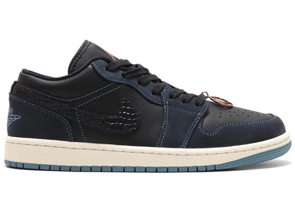 Jordan 1 Low SE Black Dark Obsidian Snakeskin (Women's) - sneakers view 2