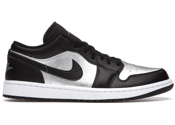 Jordan 1 Low SE Black Metallic Silver (Women's) sneakers - authentic Jordan shoes