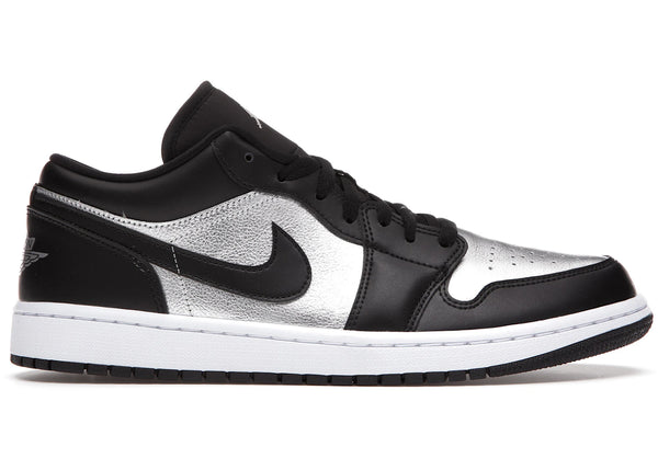 Jordan 1 Low SE Black Metallic Silver (Women's) sneakers - authentic Jordan shoes