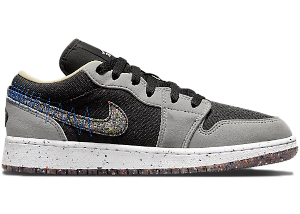 Jordan 1 Low SE Crater Grey Black (GS) - vue secondaire A