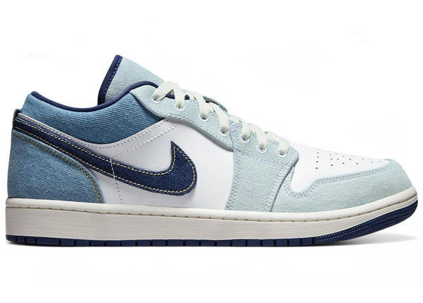 Jordan 1 Low SE Denim Star Blue sneakers - authentic Jordan shoes