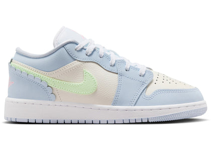 Jordan 1 Low SE Half Blue Sail Vapor Green (GS) - sneakers view 2